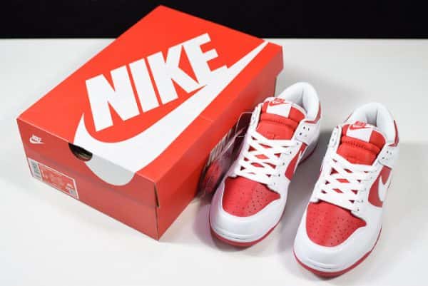 Dunk Low Gs ''White University Red'' Cw1590-600