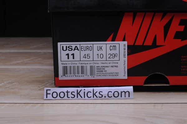 Air Jordan 1 Retro High Og Chicago Red 555088-101